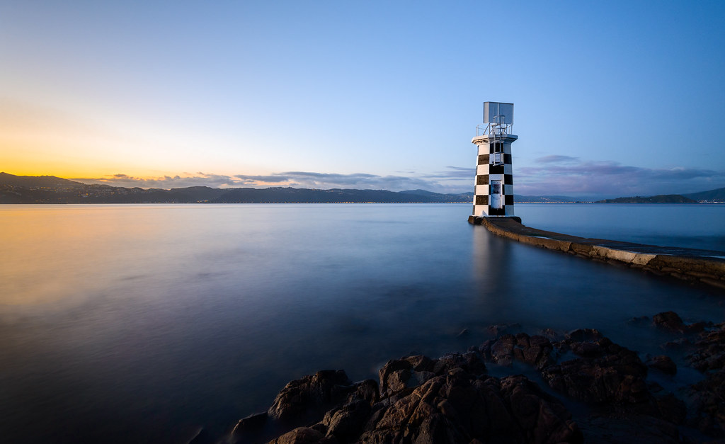 Photo of the lighthouse at dusk