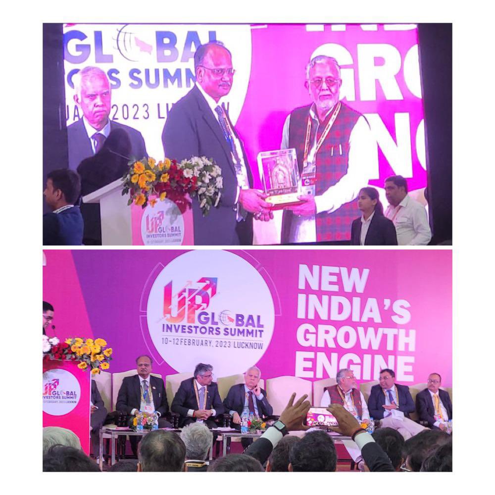CGMSBILuc's tweet photo. Proud moment for SBI, Lucknow Circle as Pravin Raghavendra, DMD (Agri,SME &amp; Finance) @TheOfficialSBI receives the prize for best performing bank in @pmsvanidhi in the state of Uttar Pradesh by Hon’ble Sh @SureshKKhanna, Finance Minister @UPGovt at UP Global Investor Summit 2023. https://t.co/wiHzJ9nyIt