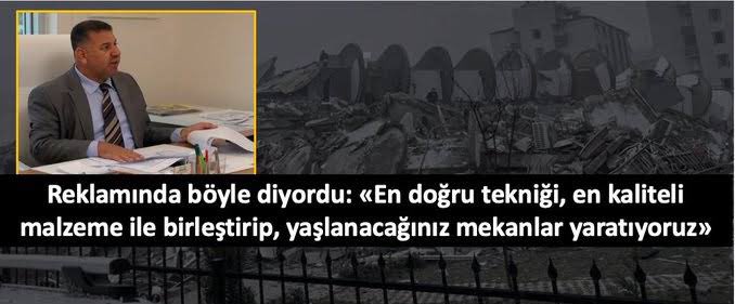 Hatay Özburak İnşaat müteahhiti Hikmet Günsay, son 12 senede yaptığı tüm binalardan geriye hiçbir şey kalmadı. Bu ölümlerin sebebi sensin! Yalancısın, adisin! Yatacak yerin yok. Üç kuruş daha fazla kazanabilmek için canları öldürdün, kalbimizi yaktın! Peşini bırakmayacağız.