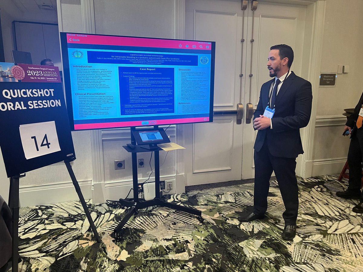 UPRGenSurg's tweet photo. We want to congratulate Dr. Pedro Ruiz and Dr. Andrés Torres for their presentations at the Southeastern Surgical Congress Annual Meeting presentations. @SESC_AmSurg https://t.co/LkPyEBbrRM