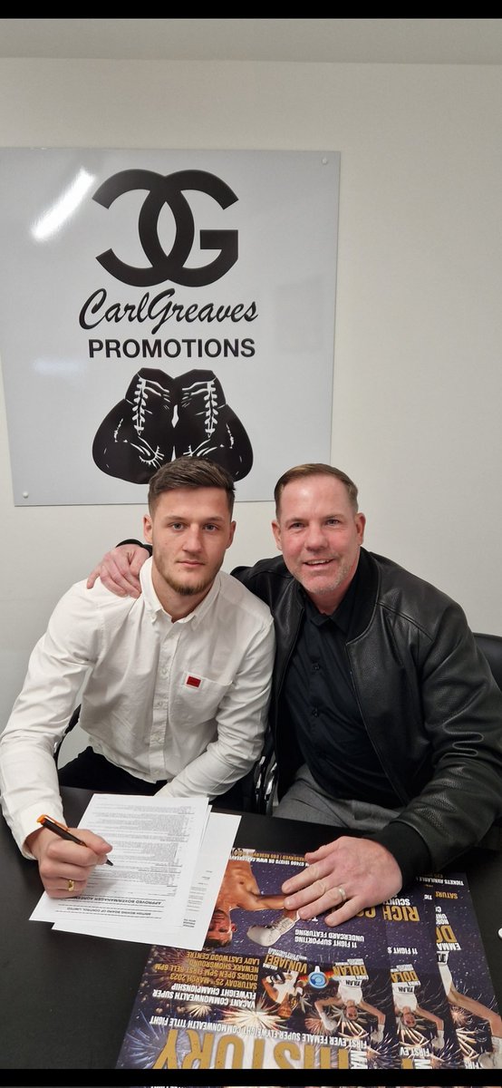 Carl Greaves (@carlgreavespro) on Twitter photo After a successful meeting with the <a href="/MidlandsBBBofC/">Midlands Area BBBofC</a> I'm pleased to announce the signing of <a href="/BoxerShaydon/">ShaydonWalmsleyBoxing</a> on a 3 year contract. Subject to medicals Shaydon will make his professional debut 25.3.23 <a href="/NewarkShowgrd/">Newark Showground</a> on my 150th show. After a successful meeting with the <a href="/MidlandsBBBofC/">Midlands Area BBBofC</a> I'm pleased to announce the signing of <a href="/BoxerShaydon/">ShaydonWalmsleyBoxing</a> on a 3 year contract. Subject to medicals Shaydon will make his professional debut 25.3.23 <a href="/NewarkShowgrd/">Newark Showground</a> on my 150th show.