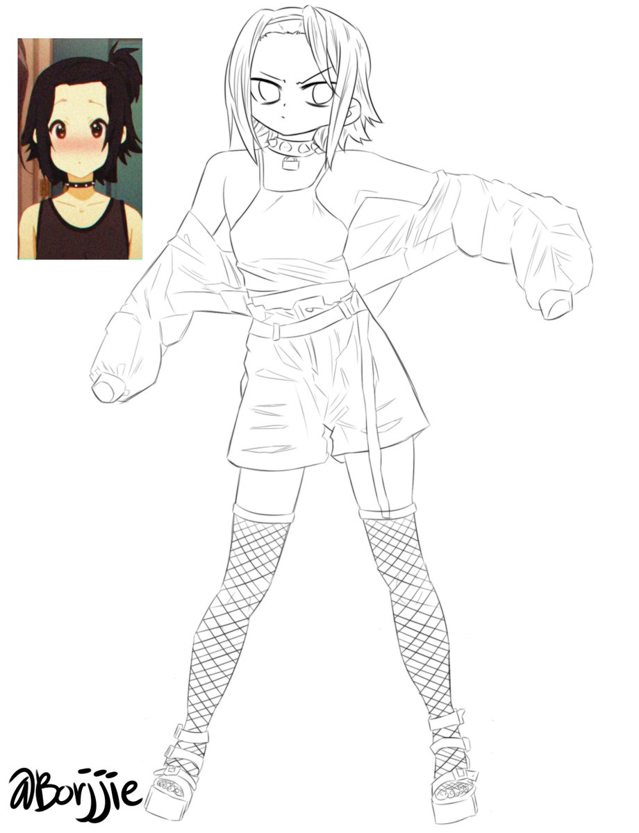 Borjjie's tweet image. warm up sketch
based of this edit by: @MisterShinpu 
#keion #けいおん