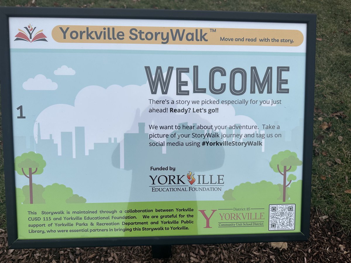 ✅Sunny and 50 degrees
✅ A chance to get some exercise in before the big game
✅ An adorable story featuring goats AND the power of choosing the right book

Today is the PERFECT day to visit our #YorkvilleStorywalk and read "Books Aren't for Eating"