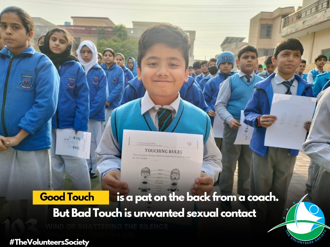 Abaidofficial27's tweet photo. "Good touch is when someone gives you a hug from someone you love. 
"Bad touch is when someone touches you in a way that makes you feel uncomfortable or scared.

#Windofshattering
#TVSForKids https://t.co/KvG4pmHc3l