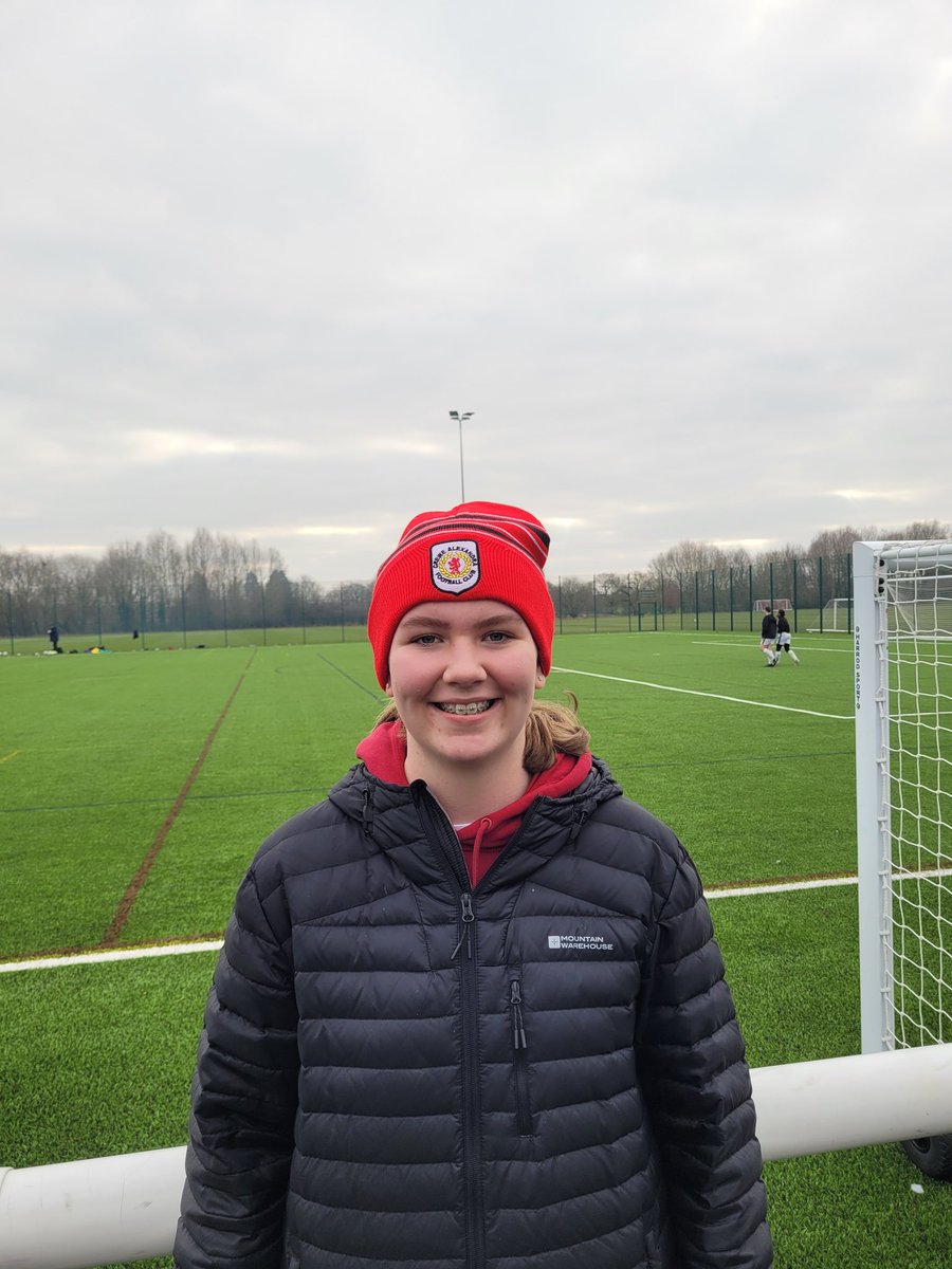 Holly ready for watching Salford City v Crewe Alexandra Women this afternoon.