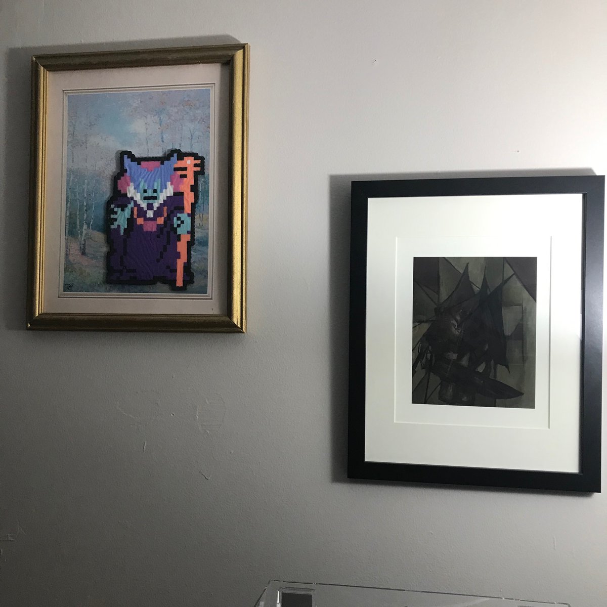 RFGPlayCast's tweet photo. Finally mounted some amazing artwork from my best buds @jittery_pixels and @ThePockyX in the game room! https://t.co/Rj62Mma3wC
