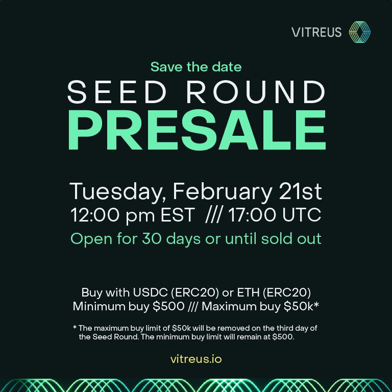 Grandpa_red15's tweet photo. Less than 10 days away!! Get your seeds saved up for the opening round!! Don’t miss it!! https://t.co/9kau7mGidp @VitreusChain #vitreus #vitreuschain #blockchain #blockchainledger #Ethereum #cryptomarket #invest #SuperBowlLVII #SuperBowl2023 #nft #cryptocurrency #tradfi #defi https://t.co/t8qRomG1fw