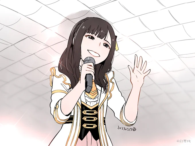 ドームでも駒形さんはとても綺麗でした。輝いていたので光の屈折で大きく見えたかもしれません。 