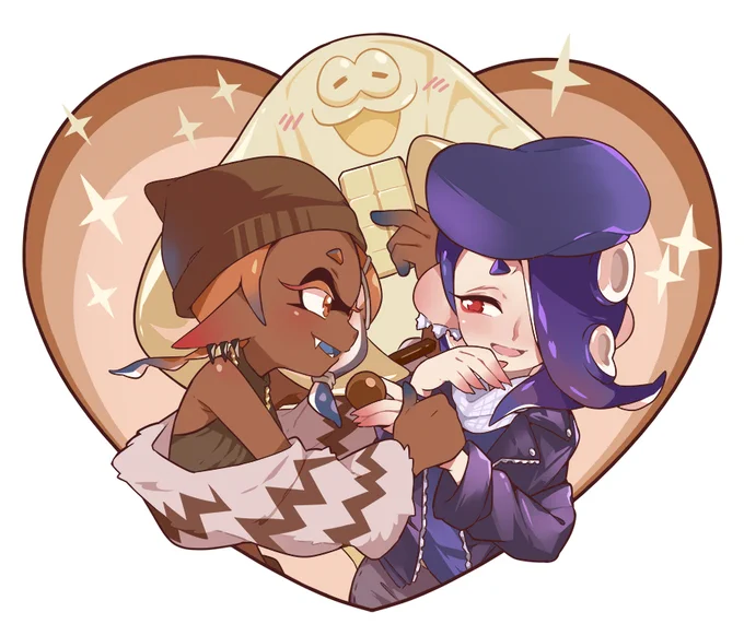 Love their outfits for the chocolate splatfest. 
