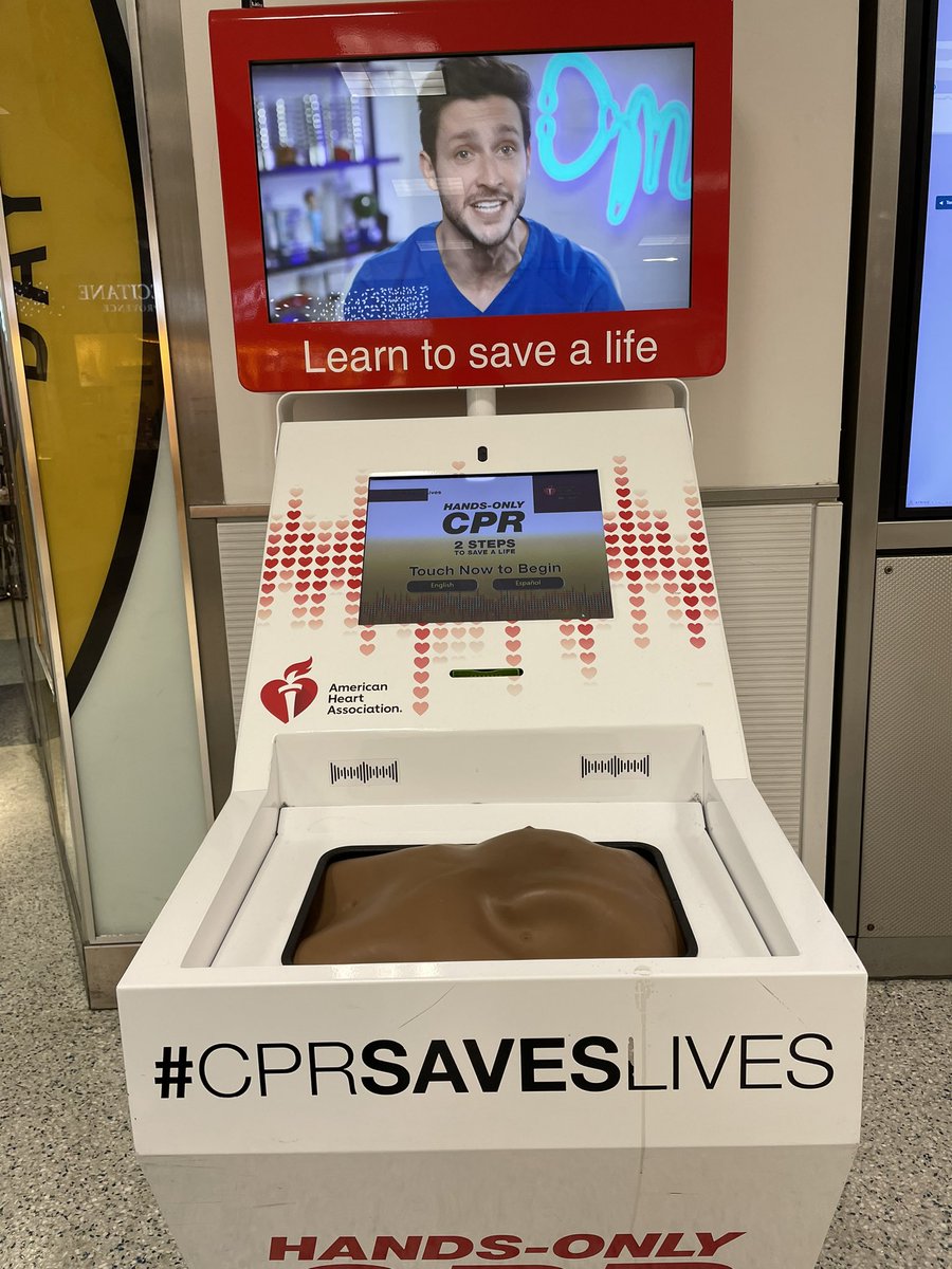 My sweaty self after learning Hands Only CPR at @iah #CPR #CPRsaveslives #CPRwithheart @American_Heart