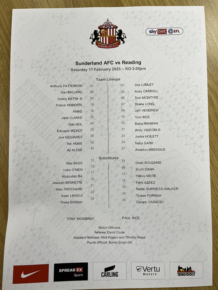 JordanATait1's tweet photo. Saturdays scouting assignment at the Stadium of Light for Sunderland v Reading. Enjoying getting to PDP and first team games across the pyramid. https://t.co/orjkGJW6aj