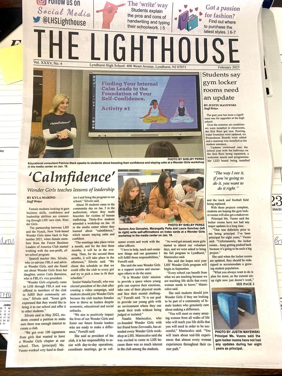 RetroMediaNYC's tweet photo. #PR at its best! Students from Lyndhurst High School wrote this wonderful article about the #WonderGirls program at their school and the workshop with speaker Patricia Stark! https://t.co/pq11KcgYA2

 #school #pr #press #publicrelations #journalism https://t.co/ieIFiZ2SgZ