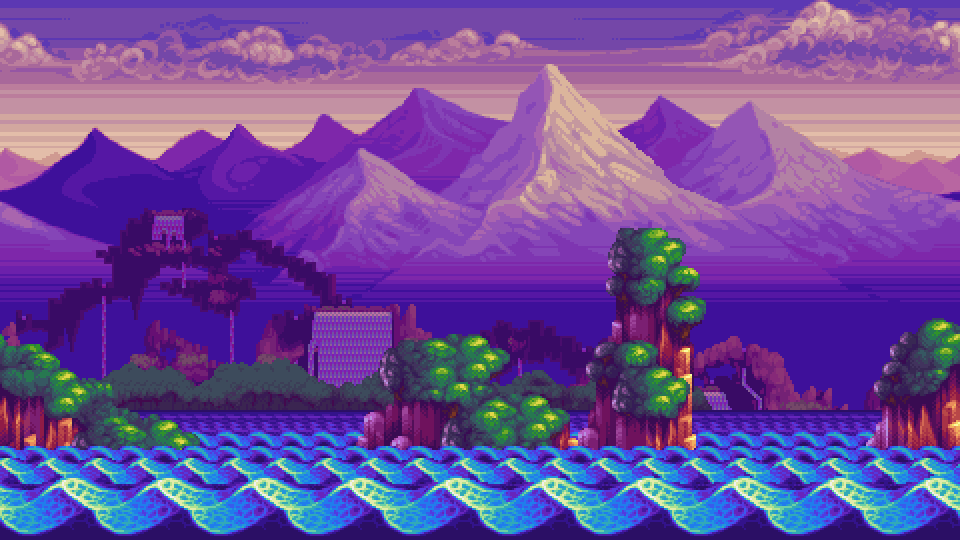 Been studying sonic's tilesets these last few months. Here's one of the things I just finished! A re-imagining of 8-bit Sonic's Jungle Zone.

Expect to see more of this stuff cause I've really enjoyed making it!