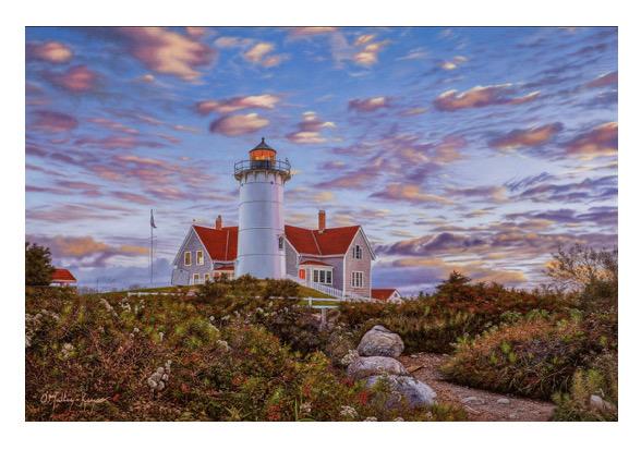 FriendsofNobska's tweet photo. AN EXCITING UPDATE! 💘 Main Street Gallery Artist Julia O'Malley Keyes has graciously donated this stunning oil painting of Nobska Light to be auctioned at our SweetART for Nobska Valentines Event.  More info here: https://t.co/q2Onemjrui https://t.co/T7sTbtfv6g