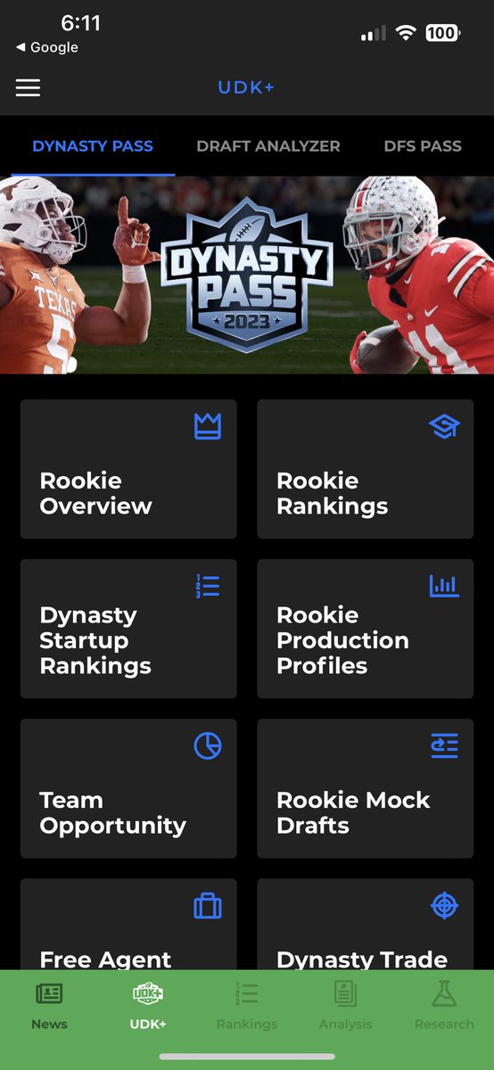 cappncrunch's tweet photo. LFG!!!! Udk+ and footclan! Looks great and can’t wait to tell all my friends at the Super Bowl party about it. #notanMLM @TheFFBallers @andyholloway @jasonmoore @FFHitman @kyle_borg @TheFantasyPT @ProducerBorland https://t.co/YYFu3JNBA1