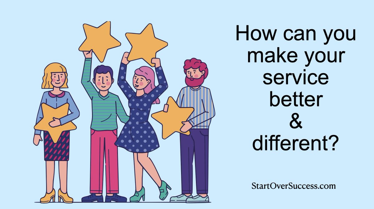 StartOverGal's tweet image. Make your business Better &amp;amp; Different and they'll choose you, buy from you. How will you...
#StartOverSuccess #SuccessOver60 #GoalAchieversCommunity #SuccessTrain #ThinkBIGSundayWithMarsha #SmallBusiness #Entrepreneur