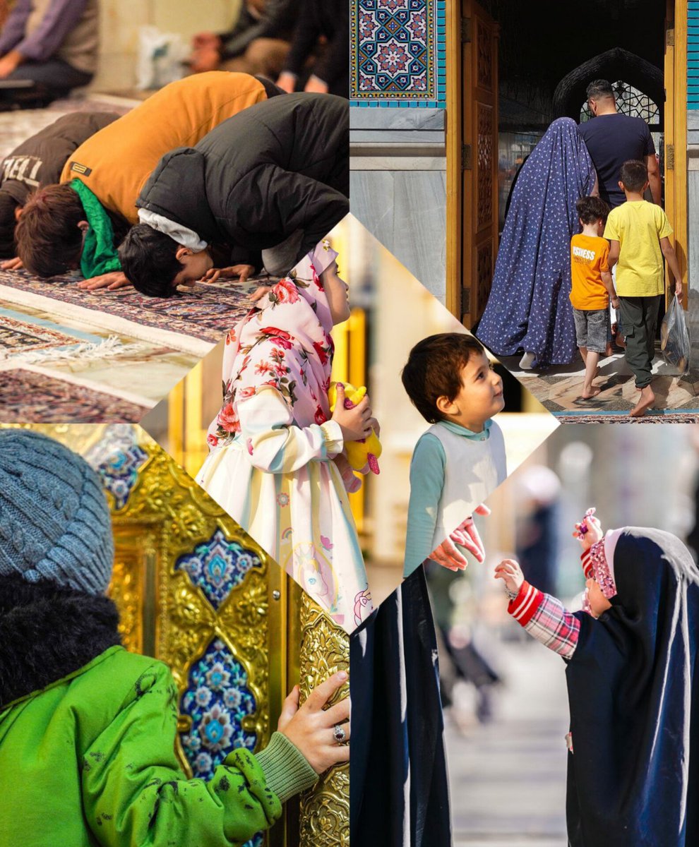 Lovely pictures of kids in the Shrine of Imam Reza (as) ❤️😍