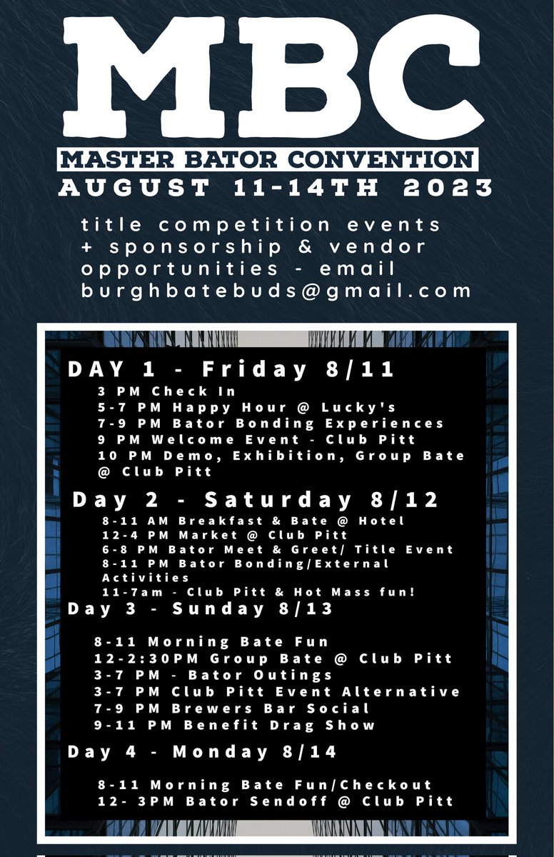 Master Bator YOU'RE INVITED! Master Bator 2023 Convention is set for August 11-14th ...