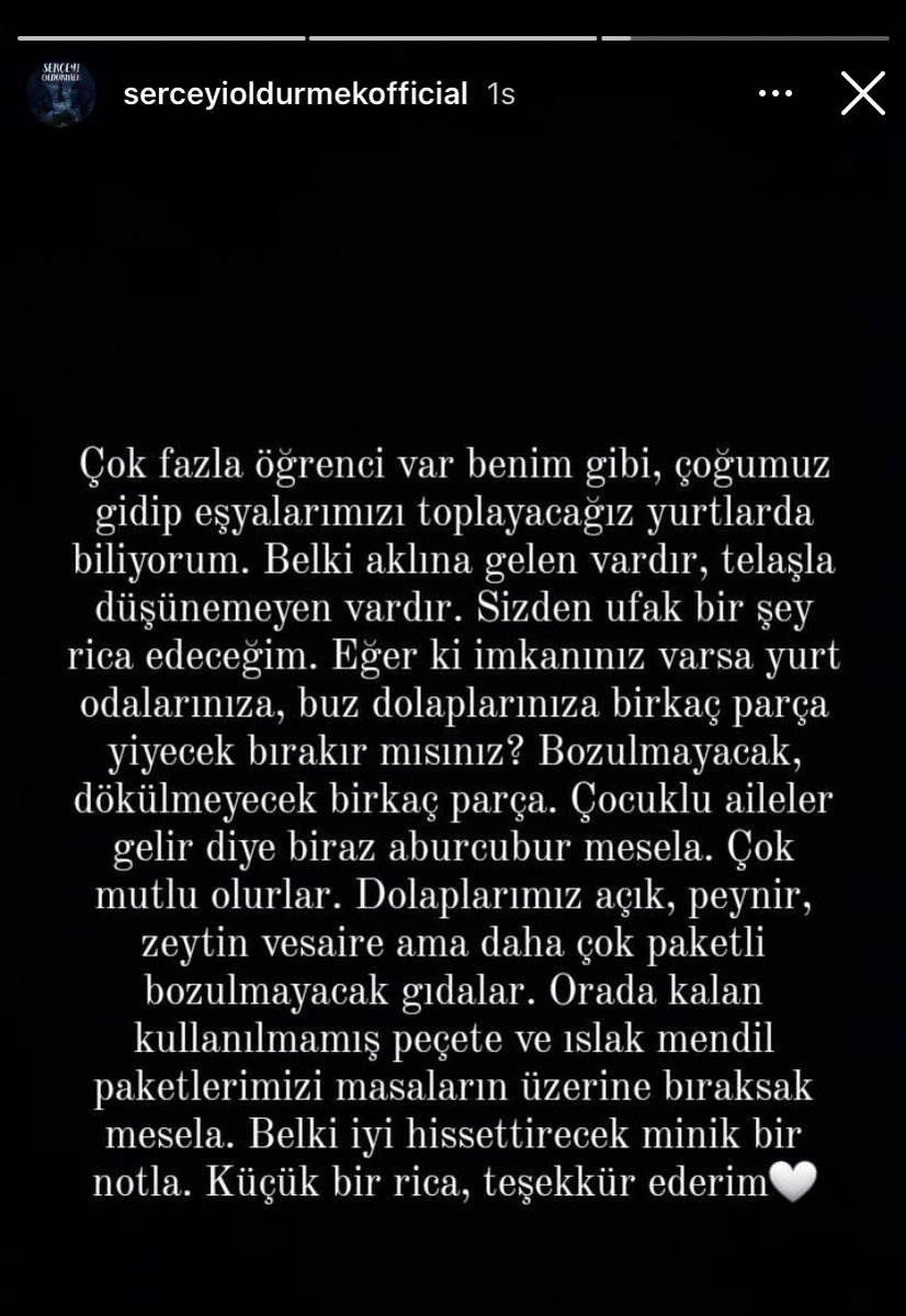 Dilan’dan çok tatlı bir mesaj var.🥹 Yapabilen yaparsa süper olur. 

#kahramamaras #birebirdayanisma #acildeprem #earthquakes