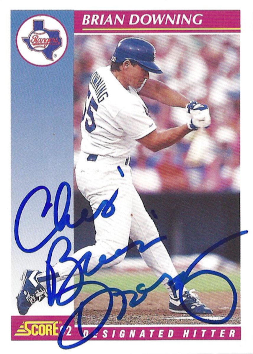 RangersAutos's tweet photo. (135) 1992 #Score &amp; 1992 #Fleer: Brian Downing

#Texas #Rangers #TexasRangers #auto #autograph #baseball #baseballcards #BrianDowning @rangers https://t.co/PvgVM2xptb