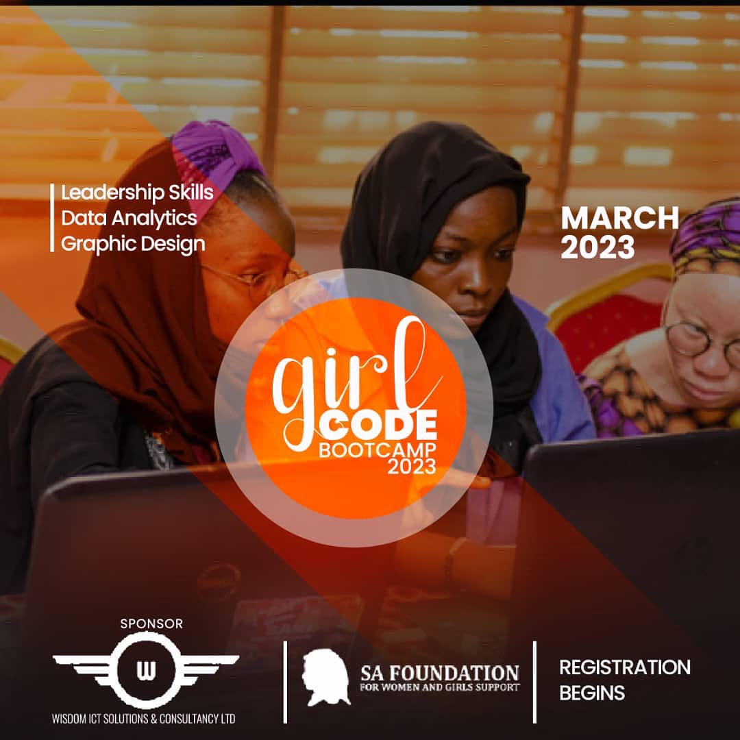 SAF_WGS's tweet photo. 📣 

Do not miss out on the opportunity to join the second Cohort of the Salma Attah Girl code boot camp.

Complete your application here: https://t.co/SzrFUl66Gr

#SalmaAttahGirlCodeBootCamp  #SAGCBC #LeadershipDevelopment
#oppourtuinityforgirls #girlcode #bootcamp #nigerstate https://t.co/kRyKOm2DIi