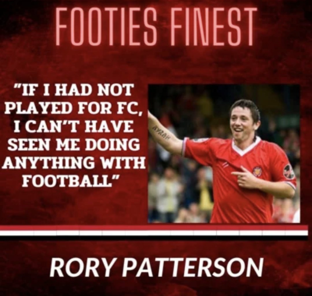 🗨️ Podcast : Rory Patterson

"If I had not played for FC, I can't have seen me doing anything with football"

Fantastic Interview by <a href="/_footiesfinest_/">Footies Finest</a> with the legend himself.... the man with no name <a href="/roryp84/">Rory Patterson</a>

Listen here ⤵️
open.spotify.com/episode/7CzVWJ…

🟥🟥⬜⬛⬜🟥🟥
