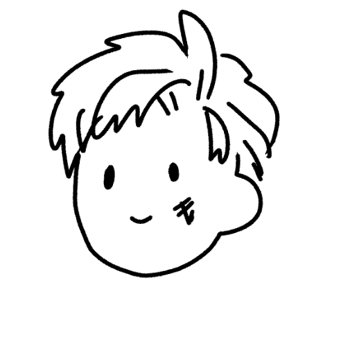 目をつぶって描いたちょも 