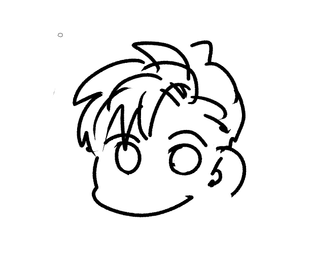 目をつぶって描いたちょも 