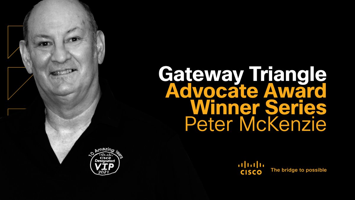 bossko111's tweet photo. We love to shine a spotlight on the awesome customer advocates in the Cisco Insider Advocates community. Get to know Peter McKenzie, winner of the 2021 Everyday Hero of the Year award! 👋  #CiscoInsiderAdvocates https://t.co/36tkahWAAq https://t.co/mh0fAMce9V