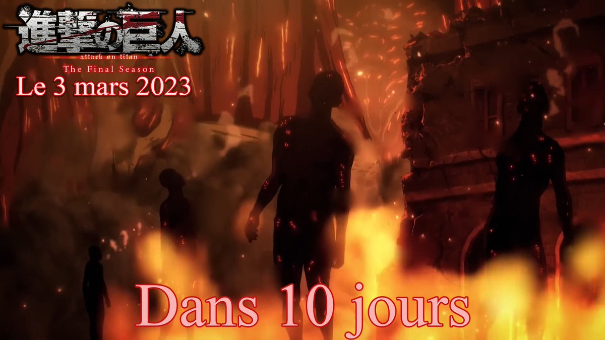 AttaqueTitansFR's tweet photo. L'Attaque Des Titans revient dans 10 jours https://t.co/fHYkfLfRrc
