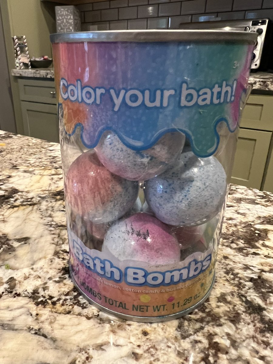 You know you’re an @OpenSciEd fan when you get super excited for scoring these at a yard sale for $1 🤣 #bathbombs #ChemicalReactions #ScienceIsFun @ActivateScience