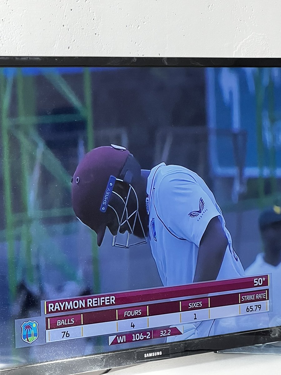 Back to back 50s from Raymon Reifer. 

He has done enough in my estimation to get a sufficient run at #3 for the 4 test matches remaining in 2023.

Continues to look very fluent at the crease 👏 #ZIMvWI