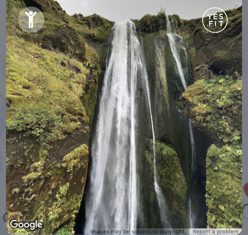 Only 4.3 miles to go on my @Yesfit1 Thor race and this is my “view”! (50.5miles/81.3k)
💚🤎💙 #YesFitThor #YesFit #VirtualRace #VirtualChallenge #ThorsmorkValley #Iceland #ValleyOfThor #Waterfall #Norse #Viking