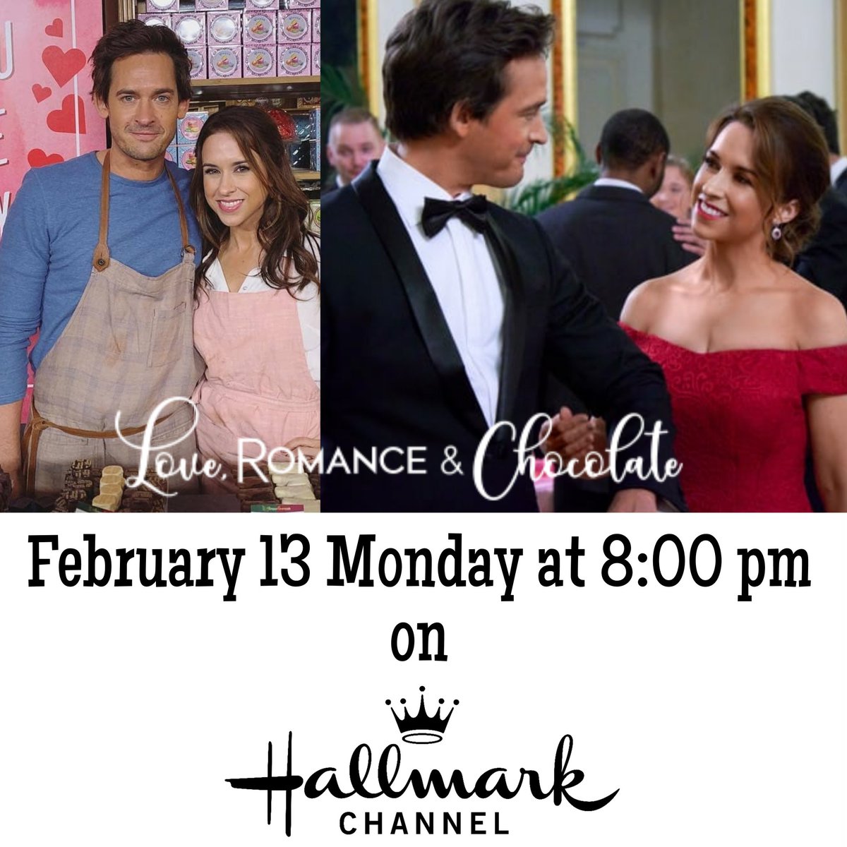 #LoveRomanceAndChocolate ❤️🍫 tomorrow on @hallmarkchannel
#Kempers #WillKemp #LaceyChabert