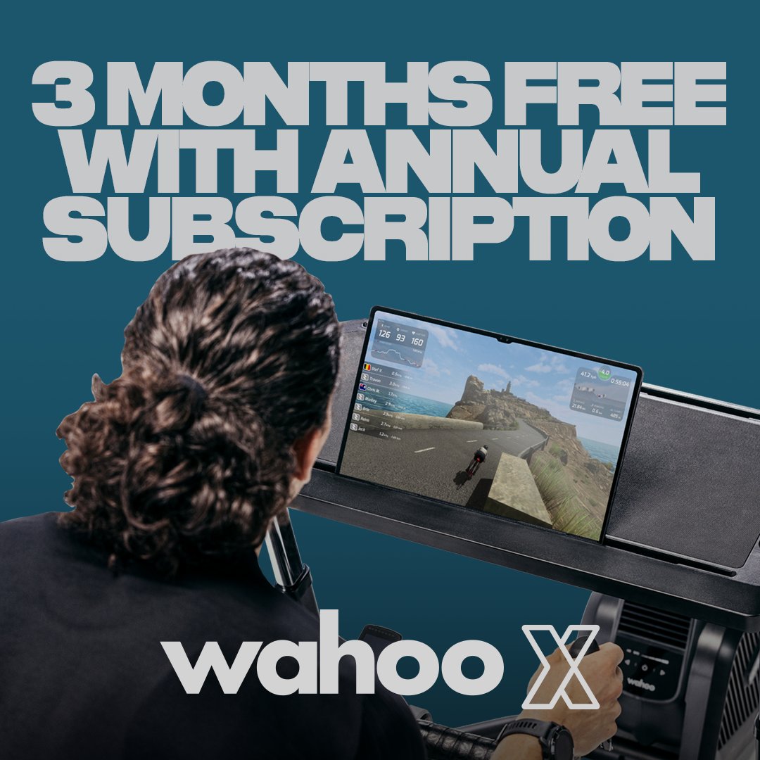 wahooRGT's tweet photo. What's better than a year of Wahoo X? How about 15 months 🤩 

Go all in this season: https://t.co/h0atrdzOu4 https://t.co/bkHU01LhfK