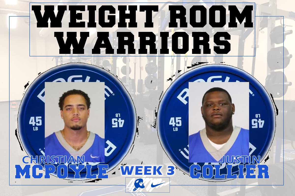 🦾🚨🗣️
Week 3: Weight Room Warriors of the Week!

DB: <a href="/christian_m302/">Christian</a> 
OL: <a href="/justincollier52/">Justin collier</a> 

#GoPioneers
<a href="/Isaiah_Myerss/">Isaiah Myers</a>