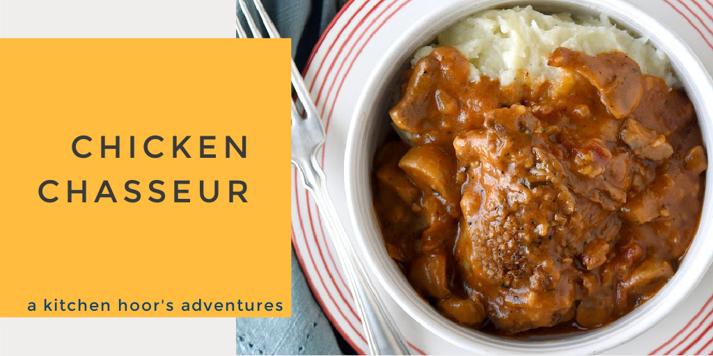 AKitchenHoor's tweet photo. Chicken Chasseur, aka Hunter’s Chicken, combines crispy chicken with a chasseur sauce made of mushrooms, wine, tomatoes, broth, & herbs. Serve this dish to someone special and they will love you for it! #OurFamilyTable #HunterChicken #ValentinesDay https://t.co/JdUfxK4DjC https://t.co/PX46agIYaB