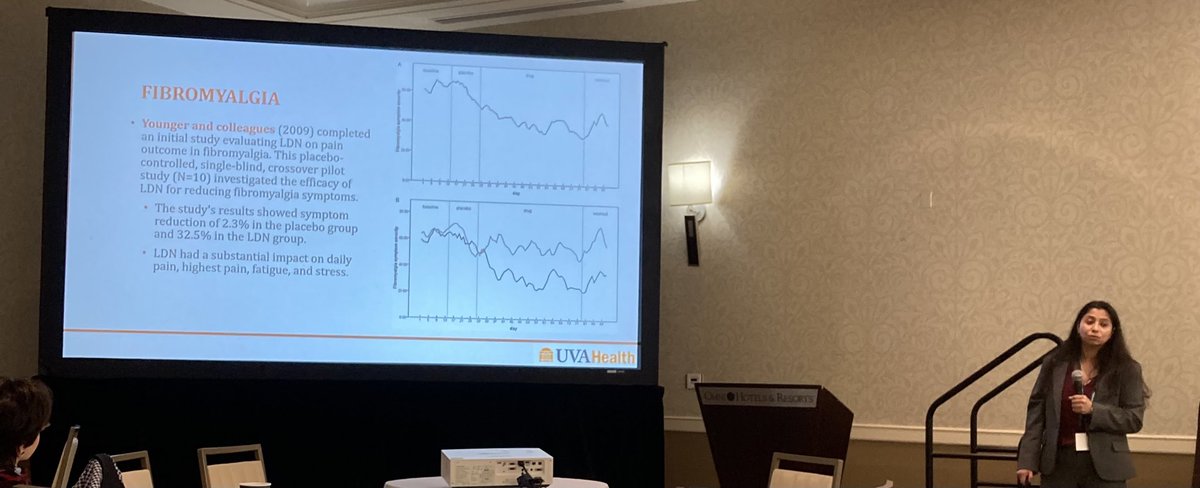 Dr Sritapan giving a great presentation on LDN for chronic pain #virginiapainsociety ⁦<a href="/SinglaPriya1/">Priyanka Singla</a>⁩ ⁦<a href="/BYalamuru/">Bhavana Yalamuru</a>⁩ ⁦<a href="/UVaAnesthesia/">UVA Anesthesiology</a>⁩ ⁦<a href="/nelkassabany/">Nabil Elkassabany MD MBA MSCE</a>⁩