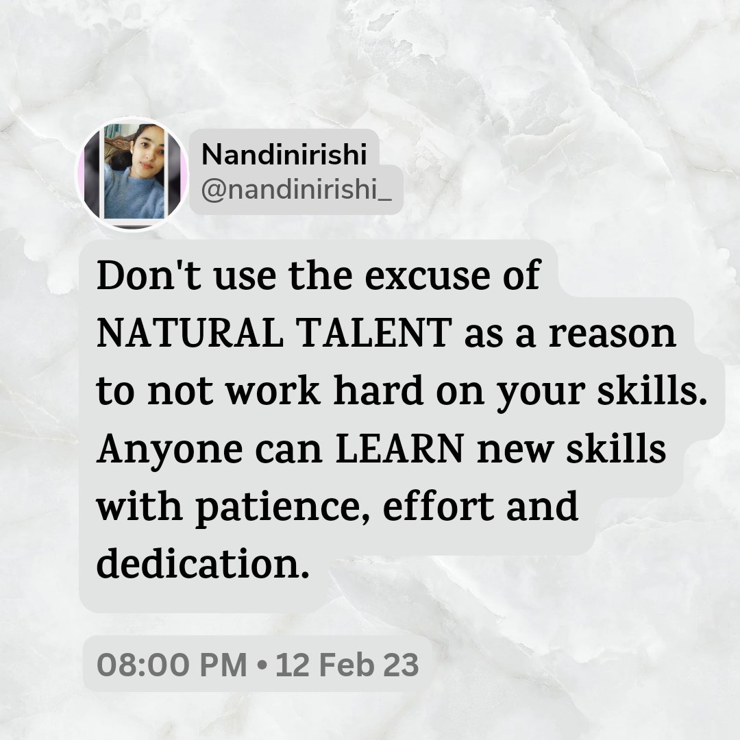 No doubt some people are good at particular skill since childhood Still Almost Every skill is  learnable.

#learning #skills #skillsdevelopment  #selfgrowth #growthmind