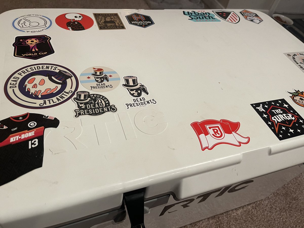 I added some new stickers last night. I can’t wait to get out of the cold and into the heat!