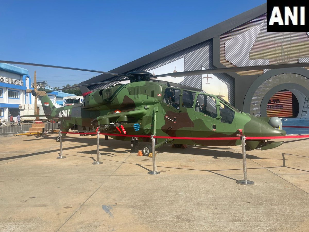 Made in India Light Combat Helicopter ‘Prachand’ in Indian Army colours outside …