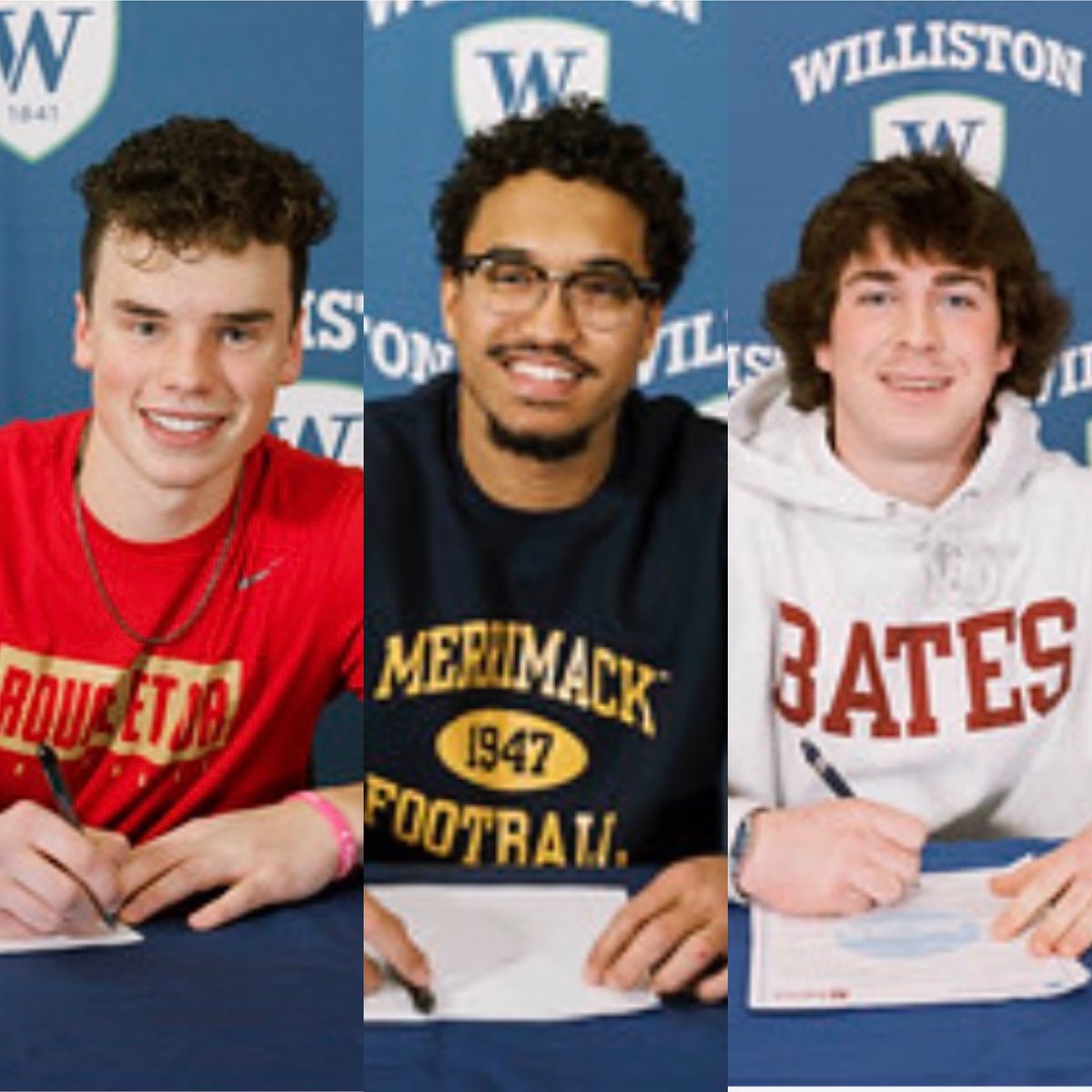 Tommy Beaton (@coachbeats) on Twitter photo It was great getting the opportunity to celebrate our 12 seniors who will be playing college football next year!
<a href="/WilliamsEphsFB/">Williams Football</a> <a href="/TrinFootball/">Trinity Football</a> <a href="/UBFootball/">UB Football</a> <a href="/Bates_Football/">Bates Football</a> <a href="/HarvardFootball/">Harvard Football</a> <a href="/universitelaval/">Université Laval</a> <a href="/Merrimack_FB/">Merrimack Football</a> <a href="/Colby_Football/">Colby Football</a> (x2) <a href="/FootballTufts/">Tufts University Football</a> <a href="/HCrossFB/">Holy Cross Football</a> <a href="/SHU__Football/">Sacred Heart Football</a> It was great getting the opportunity to celebrate our 12 seniors who will be playing college football next year!
<a href="/WilliamsEphsFB/">Williams Football</a> <a href="/TrinFootball/">Trinity Football</a> <a href="/UBFootball/">UB Football</a> <a href="/Bates_Football/">Bates Football</a> <a href="/HarvardFootball/">Harvard Football</a> <a href="/universitelaval/">Université Laval</a> <a href="/Merrimack_FB/">Merrimack Football</a> <a href="/Colby_Football/">Colby Football</a> (x2) <a href="/FootballTufts/">Tufts University Football</a> <a href="/HCrossFB/">Holy Cross Football</a> <a href="/SHU__Football/">Sacred Heart Football</a>
