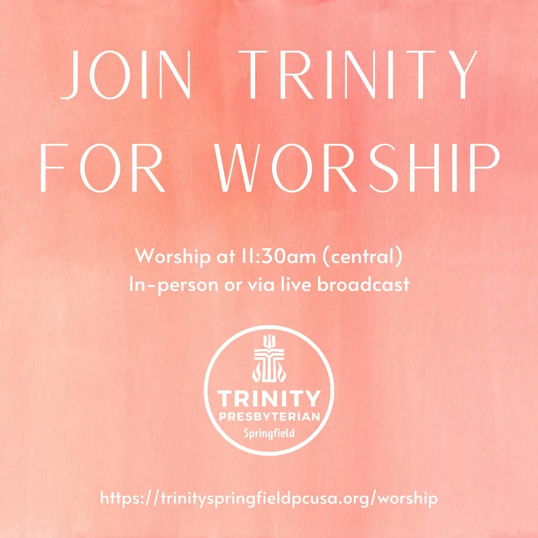 trinitysgfpcusa's tweet image. Join Trinity for worship today, in-person or via live broadcast! We welcome guest preacher Barry Williams! Find all the info here: trinityspringfieldpcusa.org/worship