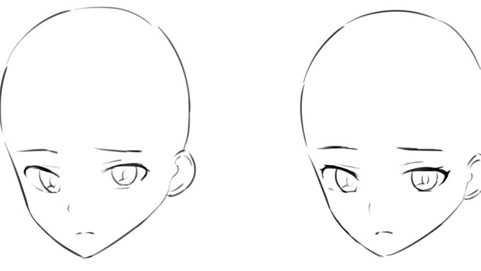 お顔の練習してました。絵描いたの半年ぶりだ.... 
