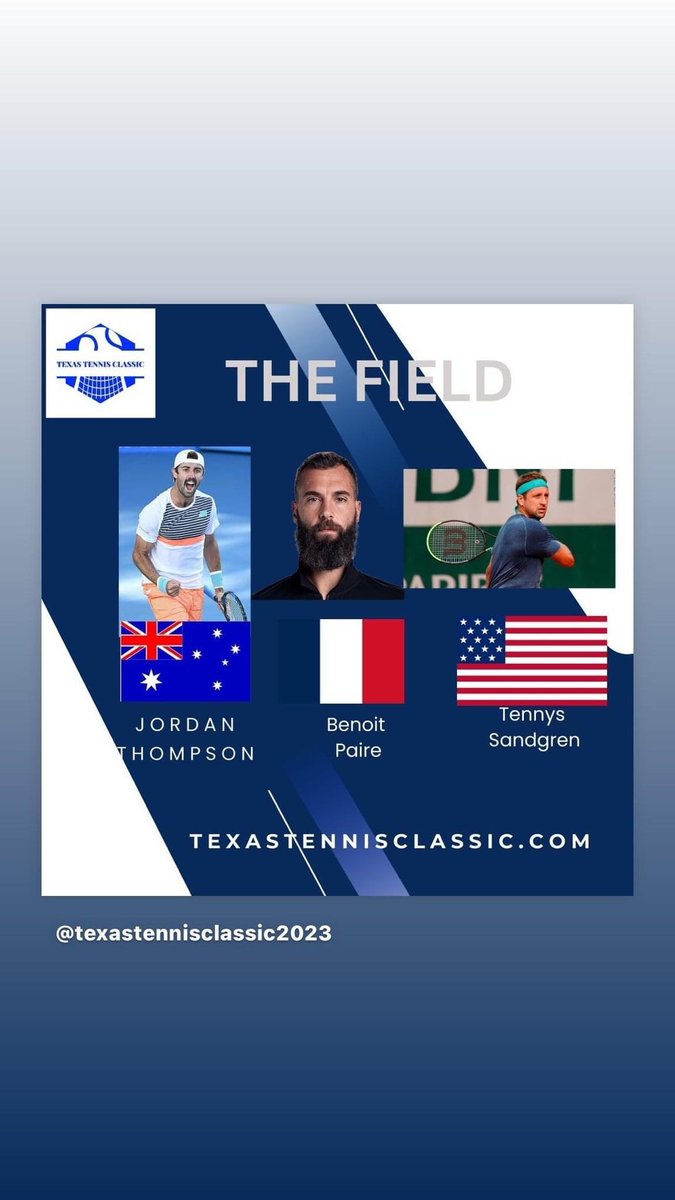 You do not want to miss <a href="/jordanthommmo2/">Jordan Thompson</a> <a href="/TennysSandgren/">Tennys Sandgren</a> <a href="/benoitpaire/">paire benoit</a> and so many more! Get your tickets now!! Texastennisclassic.com #tennisintexas #experiencewaco #wacotennis #gowackoinwaco #professionaltennis