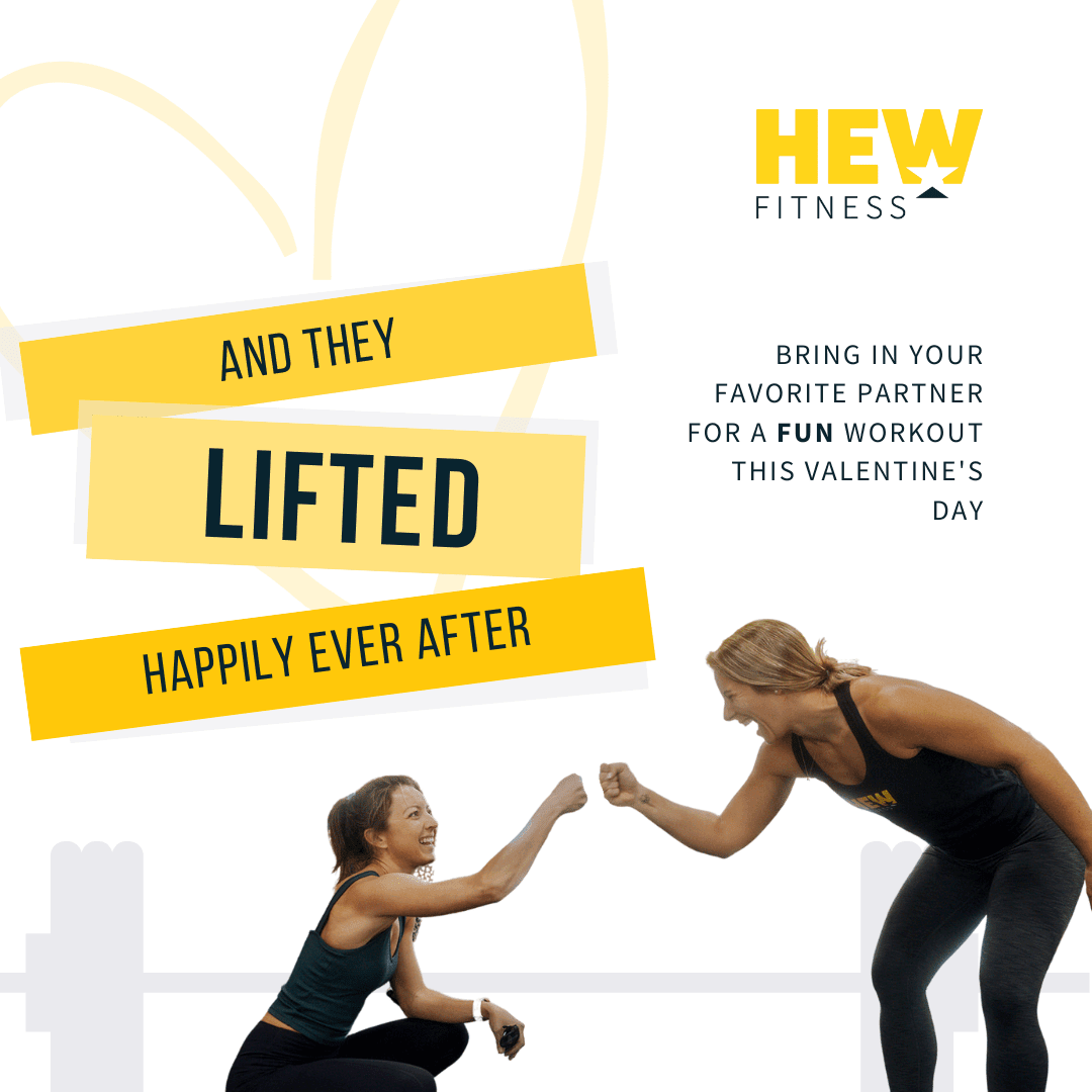 HewRocklin's tweet photo. One of our favorite events of the year! 💛 

Bring in your favorite partner on Tuesday, February 14th for some fun! Then, if they are new to HEW, make sure they enter our FREE MONTH GIVEAWAY for the chance of winning 1-FREE MONTH of unlimited workouts (up to a $179 value). https://t.co/Q3CnJcVx0d