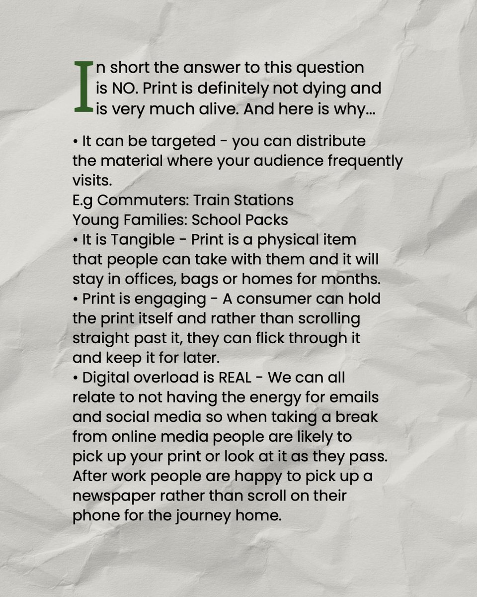 Print is NOT dying and we are here to tell you why! Learn about the benefits of print and even discover how you can combine print with digital.📰