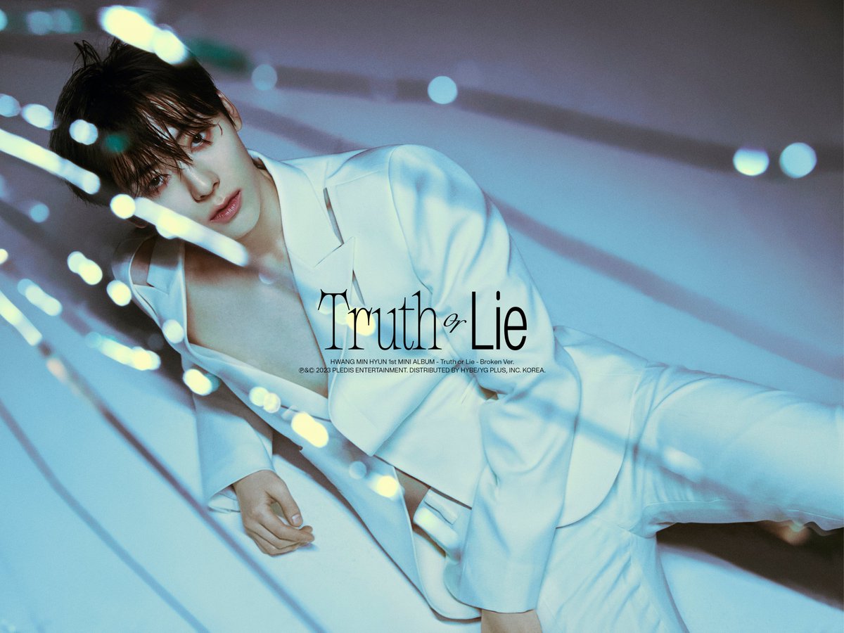 황민현 (HWANG MIN HYUN) 'Truth or Lie' - 1st MINI ALBUM
2023.02.27 6PM(KST)

Official Photo : Broken Ver. 🗯

#황민현 #HWANGMINHYUN
#Truth_or_Lie