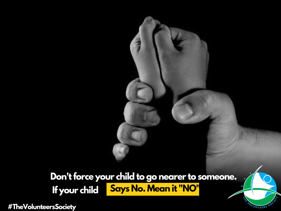 AdalatShavez's tweet photo. Remember, respect doesn't mean teaching obedience and always Yes. Have the courage to listen a NO from your child.

The Volunteers Society 
#Windofshattering
#TVSForKids https://t.co/gHtnBBy6Rg