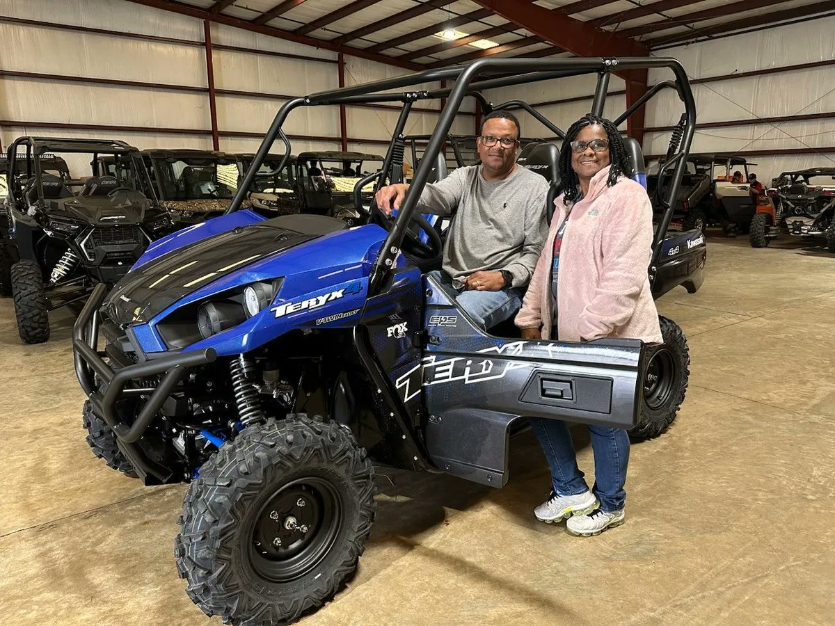 Congratulations to Ronald and Minnie Hudson from Forest, MS for purchasing a 2023 Kawasaki Teryx 4 800 at Hattiesburg Cycles! #kawasaki #teryx
